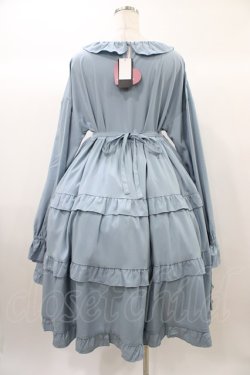 画像2: FLC / 皆方由衣コラボ/ティアードフリルワンピース M ブルー H-25-12-25-041-0-OP-NS-ZH