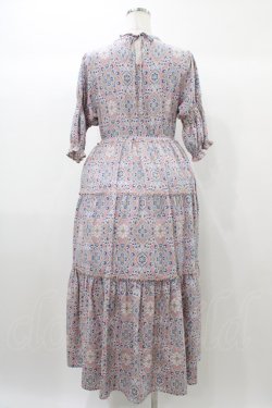 画像2: axes femme / ヴィンテージ花柄切替ワンピース M ピンク H-25-12-25-042-AX-OP-NS-ZH