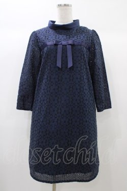 画像1: an another angelus / フラワーレースワンピース Free NAVY H-25-12-25-045-CA-OP-NS-ZH