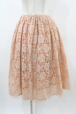 画像1: franche lippee black / レーシーリバーチュールリバースカート Free ピンク H-25-12-25-047-LO-SK-NS-ZH