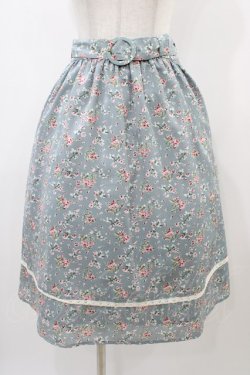 画像1: Fi.n.t / レース使い小花柄ギャザースカート Free SAX H-25-12-25-048-CA-SK-NS-ZH