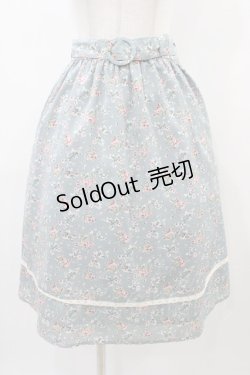 画像1: Fi.n.t / レース使い小花柄ギャザースカート Free SAX H-25-12-25-048-CA-SK-NS-ZH