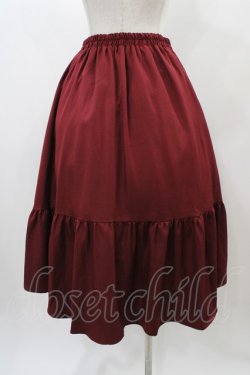 画像2: axes femme / チャイナ釦ラッフルスカート Free ワイン H-25-12-25-050-AX-SK-NS-ZH