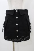 EATME / フラップポケットカーゴスカート S ブラック H-25-12-25-052-LO-SK-NS-ZH
