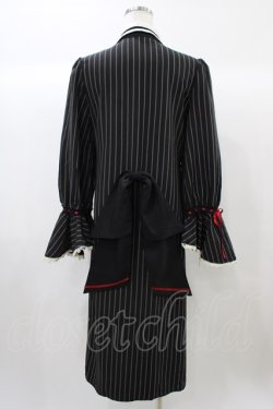 画像2: Favorite / ストライプシャツワンピース M ブラック H-25-12-25-053-LO-OP-NS-ZH