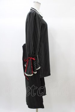 画像3: Favorite / ストライプシャツワンピース M ブラック H-25-12-25-053-LO-OP-NS-ZH