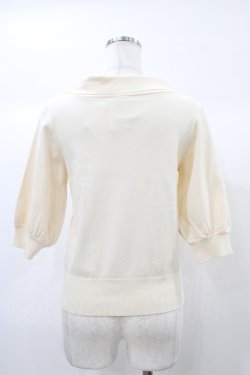 画像2: F&A / ボウタイ5分袖ニットプルオーバー Free IVORY H-25-12-25-056-LO-TO-NS-ZH