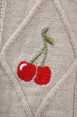 画像3: axes femme POETIQUE / チェリー刺繍ニットカーディガン M ピンク H-25-12-25-057-AX-TO-NS-ZH (3)