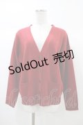 Fi.n.t / Vネックミドル丈カーディガン Free レッド H-25-12-25-058-CA-TO-NS-ZH