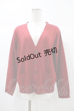 画像1: Fi.n.t / Vネックミドル丈カーディガン Free レッド H-25-12-25-058-CA-TO-NS-ZH