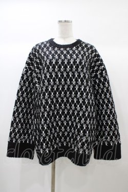 画像1: Melt the lady / ロングニット Free ブラック H-25-12-25-059-PU-TO-NS-ZH