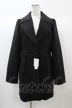 画像1: EATME / ガーターベルト付きチェスターコート Free ブラック H-25-12-25-062-LO-CO-NS-ZH