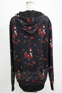 画像3: NieR Clothing / 総柄ZIPパーカー  黒×赤 H-25-12-25-1025-PU-TO-KB-ZH