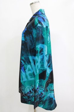 画像2: NieR Clothing / 切替長袖シャツ  黒 H-25-12-25-1028-PU-BL-KB-ZH