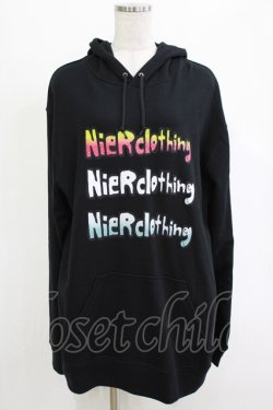画像1: NieR Clothing / ロゴプルパーカー 2XL 黒 H-25-12-25-1030-PU-TO-KB-ZH