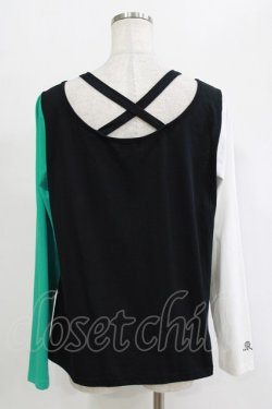 画像3: NieR Clothing / 配色切替カットソー  シエル配色 H-25-12-25-1031-PU-TO-KB-ZH