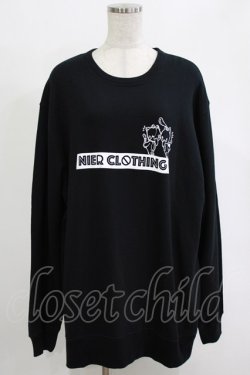 画像1: NieR Clothing / プリントSWEAT  2XL 黒 H-25-12-25-1032-PU-TO-KB-ZH