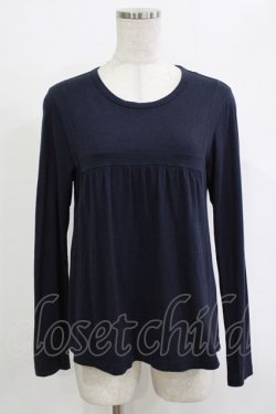 画像1: Jane Marple Dans Le Salon / 切替カットソー M ネイビー H-25-12-25-1034-JM-TO-KB-ZH