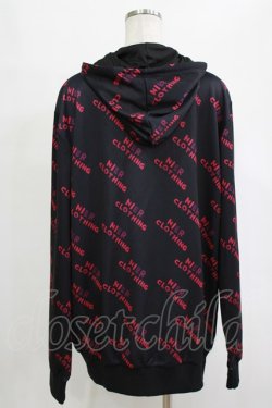 画像3: NieR Clothing / 総柄ZIPパーカー  黒×ピンク H-25-12-25-1035-PU-TO-KB-ZH