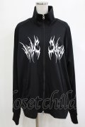 KRY CLOTHING / プリントZIPジャージ  黒 H-25-12-25-1039-EL-TO-KB-ZH