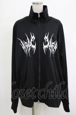 画像1: KRY CLOTHING / プリントZIPジャージ  黒 H-25-12-25-1039-EL-TO-KB-ZH