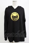 meltyglow / プリントプルパーカー  黒 H-25-12-25-1040-PU-TO-KB-ZH