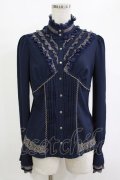 Ozz Croce / レースタックブラウス  ネイビー H-25-12-25-1045-OO-BL-KB-ZH
