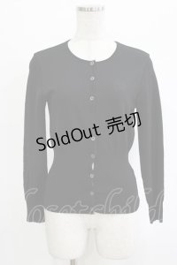 MIHO MATSUDA / ロゴ刺繍カーディガン  ブラック H-25-12-25-1046-GO-TO-KB-ZH