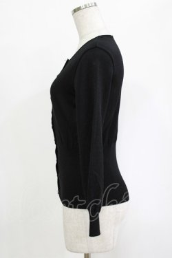 画像2: MIHO MATSUDA / ロゴ刺繍カーディガン  ブラック H-25-12-25-1046-GO-TO-KB-ZH