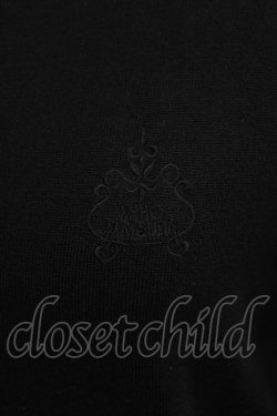 画像4: MIHO MATSUDA / ロゴ刺繍カーディガン  ブラック H-25-12-25-1046-GO-TO-KB-ZH