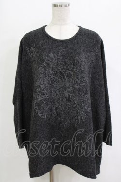 画像1: Ozz Croce / プリントドルマンニット  グレー H-25-12-25-1047-OO-TO-KB-ZH