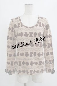 Emily Temple cute / チョコプリントカットソー  チャ H-25-12-25-1048-ET-TO-KB-ZH