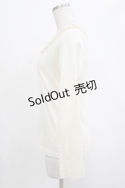 画像2: Emily Temple cute / リボンフリルカットソー  オフ H-25-12-25-1049-ET-TO-KB-ZH