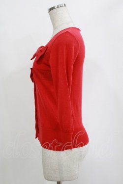 画像2: Emily Temple cute / ラメリボンカーディガン  レッド H-25-12-25-1050-ET-TO-KB-ZH