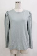 Jane Marple / Puffy Sleeve Pullover  サックス H-25-12-25-1051-JM-TO-KB-ZH