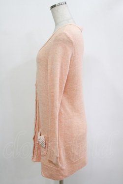 画像2: Emily Temple cute / ドットリボンロングカーディガン  コーラル H-25-12-25-1053-ET-TO-KB-ZH