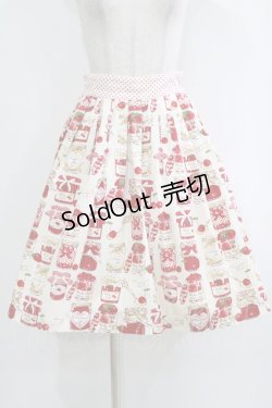 画像1: Shirley Temple / ジャム瓶プリントスカート  ホワイト H-25-12-25-1005-ET-SK-KB-ZT262