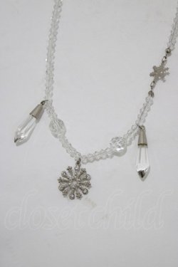 画像1: MILK / SNOW FRIENDSネックレス  クリスタル×シルバー H-25-12-25-1060-ML-AC-KB-ZH