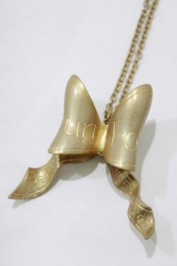 画像1: Jane Marple / リボンネックレス  ゴールド H-25-12-25-1069-JM-AC-KB-ZH