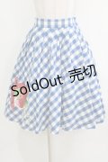 Shirley Temple / ギンガムストロベリースカート  ブルー H-25-12-25-1006-ET-SK-KB-ZT1228H