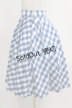 画像2: Shirley Temple / ギンガムストロベリースカート  ブルー H-25-12-25-1006-ET-SK-KB-ZT1228H