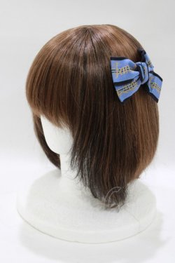 画像1: Jane Marple / リボンヘアコサージュ  ブルー H-25-12-25-1075-JM-AC-KB-ZH