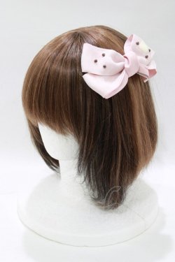 画像1: Emily Temple cute / ホイップリボンバレッタ  ピンク H-25-12-25-1080-ET-AC-KB-ZH