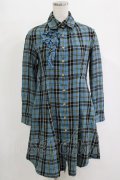 Emily Temple cute / タータンチェックシャツワンピース  ブルー H-25-12-25-1010-ET-OP-KB-ZH