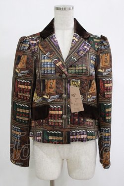 画像1: Q-pot. / Melty Bookshelfジャケット  ブラウン H-25-12-25-1012-QP-JA-KB-ZH