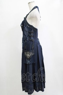 画像2: Ozz oneste / 薔薇刺繍ホルターオーバービスチェ  ネイビー H-25-12-25-1015-OO-TO-KB-ZH