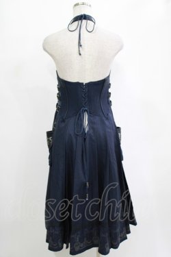 画像3: Ozz oneste / 薔薇刺繍ホルターオーバービスチェ  ネイビー H-25-12-25-1015-OO-TO-KB-ZH