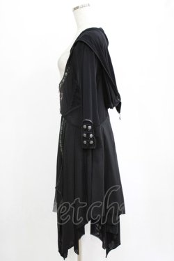 画像2: Ozz oneste / 薔薇刺繍シアーオーバーカーデ  ブラック H-25-12-25-1016-OO-TO-KB-ZH