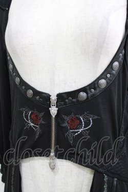 画像4: Ozz oneste / 薔薇刺繍シアーオーバーカーデ  ブラック H-25-12-25-1016-OO-TO-KB-ZH