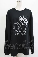 画像1: NieR CLOTHING / プリントLONG CUTSEW LL 黒 H-25-12-25-1020-PU-TO-KB-ZH (1)